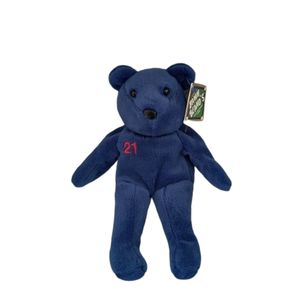 Salvino's Bamm Beano's Roger Clemens #21 Blue Beanie Plush Bear